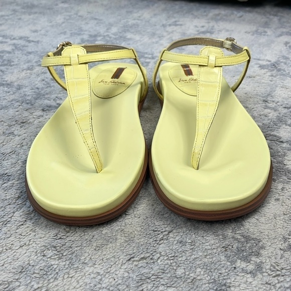 New Sam Edelman Naomi Strappy Thong Sandals Yellow Summer Beach Sz 8 - Picture 4 of 15